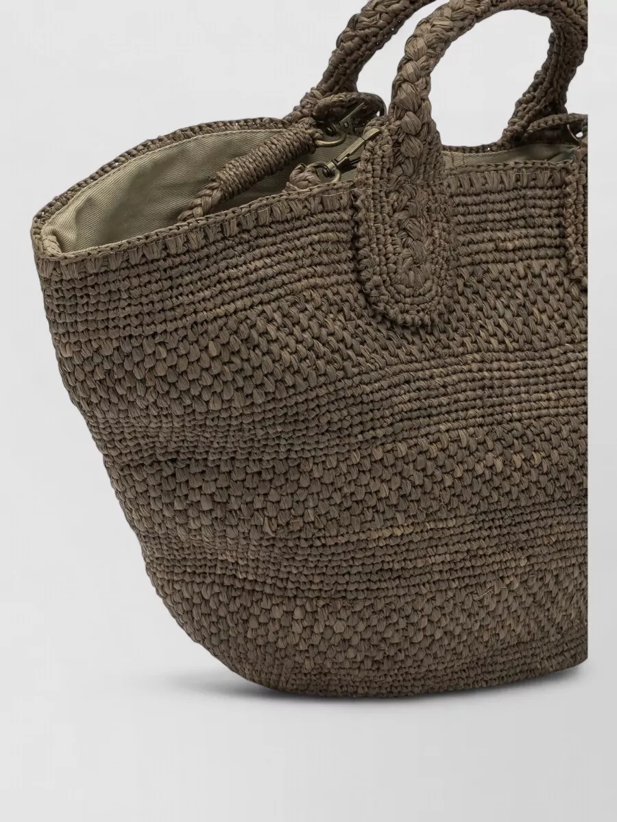 Ibeliv Raffia And Leather Beach Bag