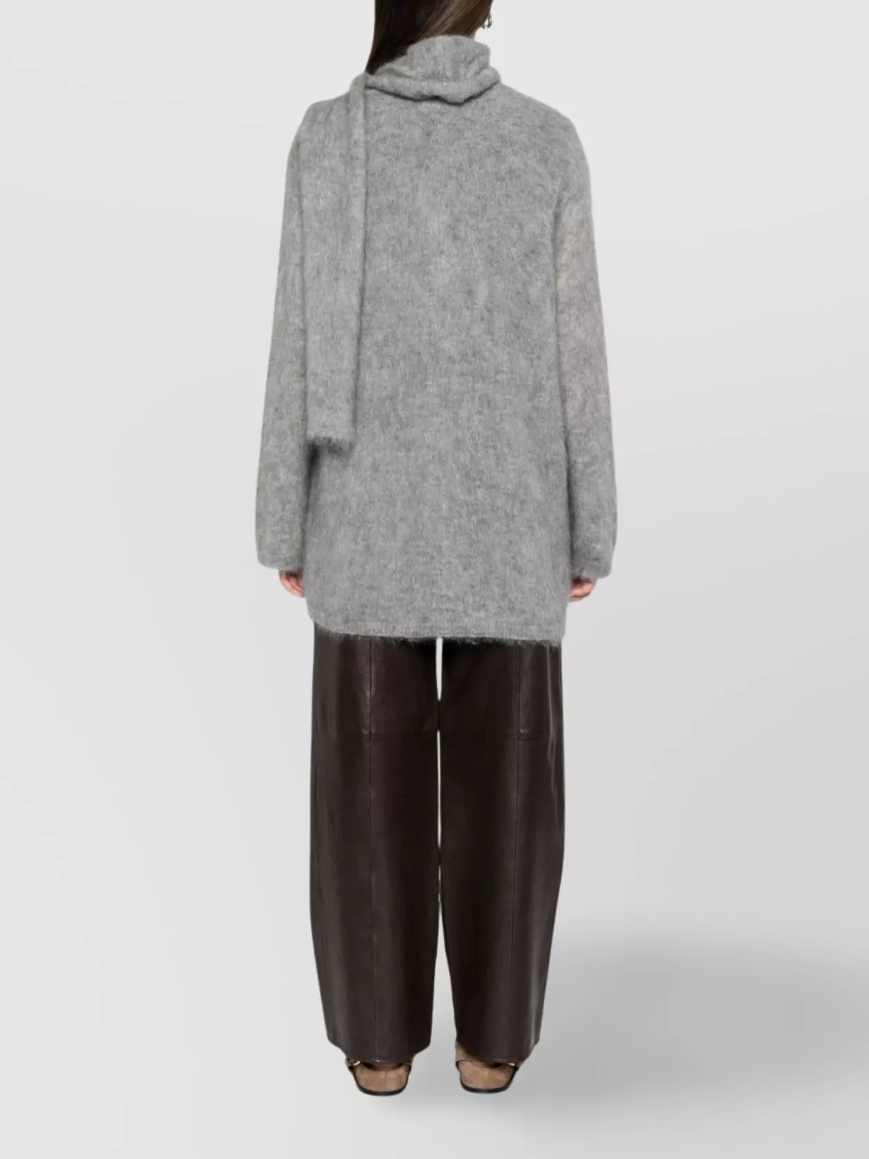Forte Forte Open Front Cardigan Attached Scarf