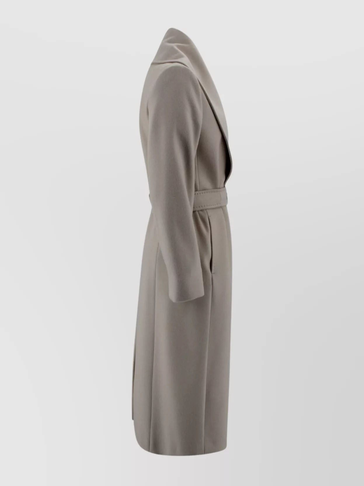 S Max Mara Wool Drape Coat Belted Waist