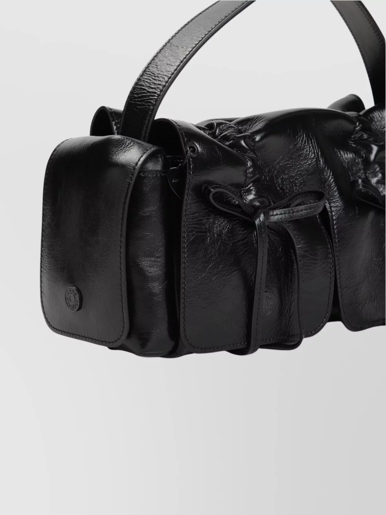 Acne Studios Knot Front Leather Shoulder Bag