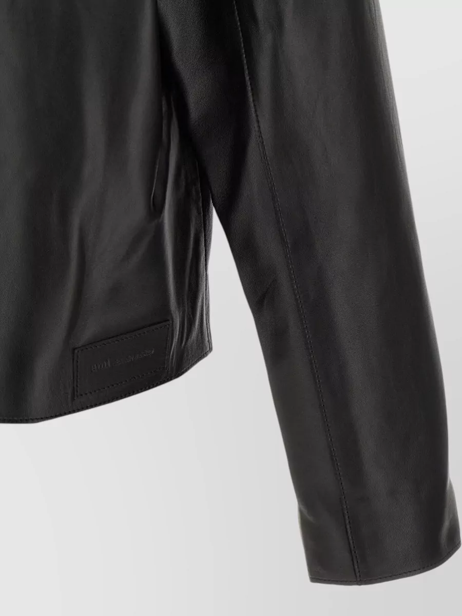 Ami Paris Lamb Leather Jacket