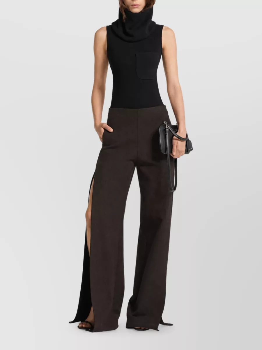 Courrèges Mélange Twill Straight-Leg Trousers