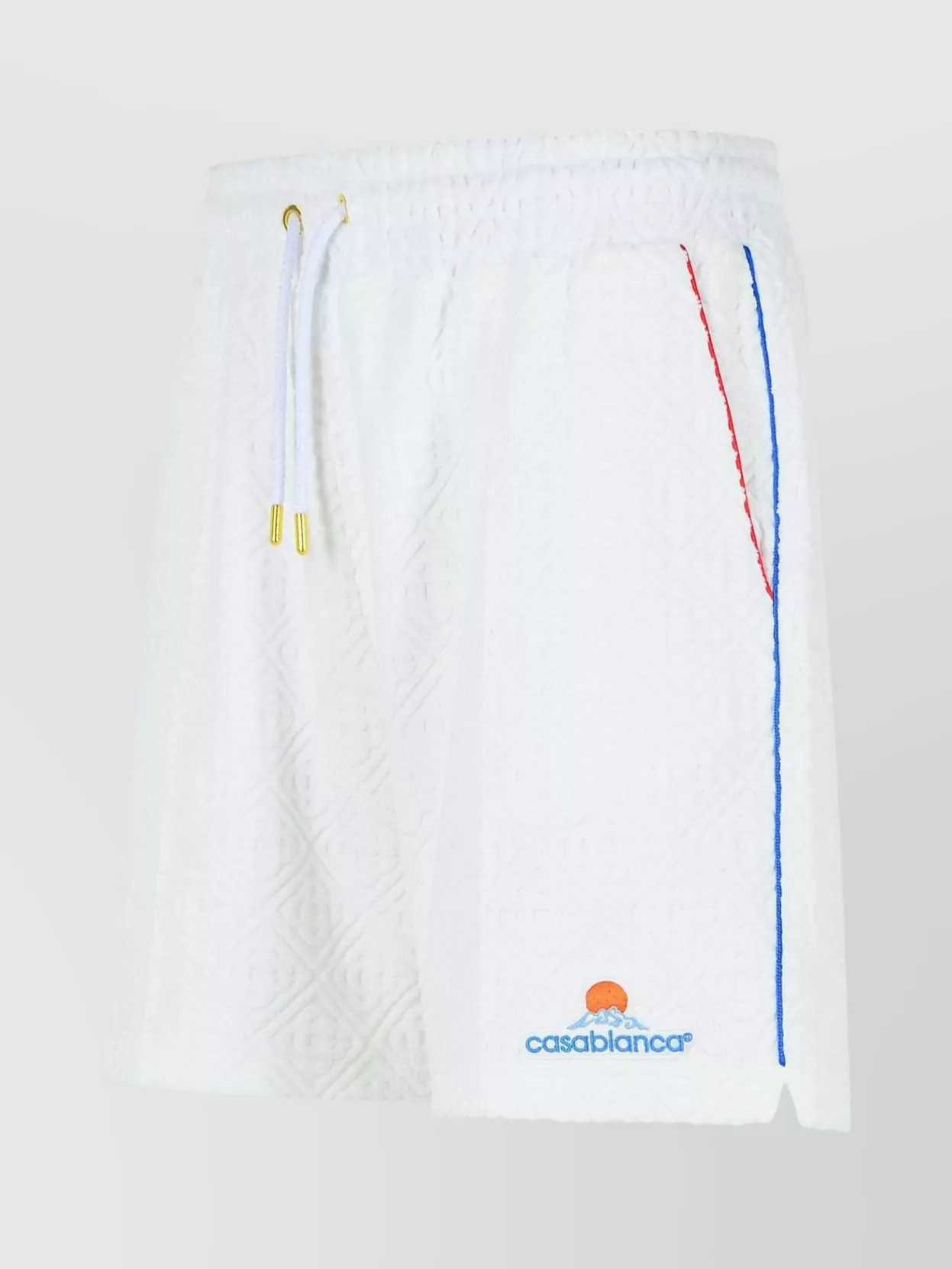 Casablanca Terry Shorts Monogram Blanc