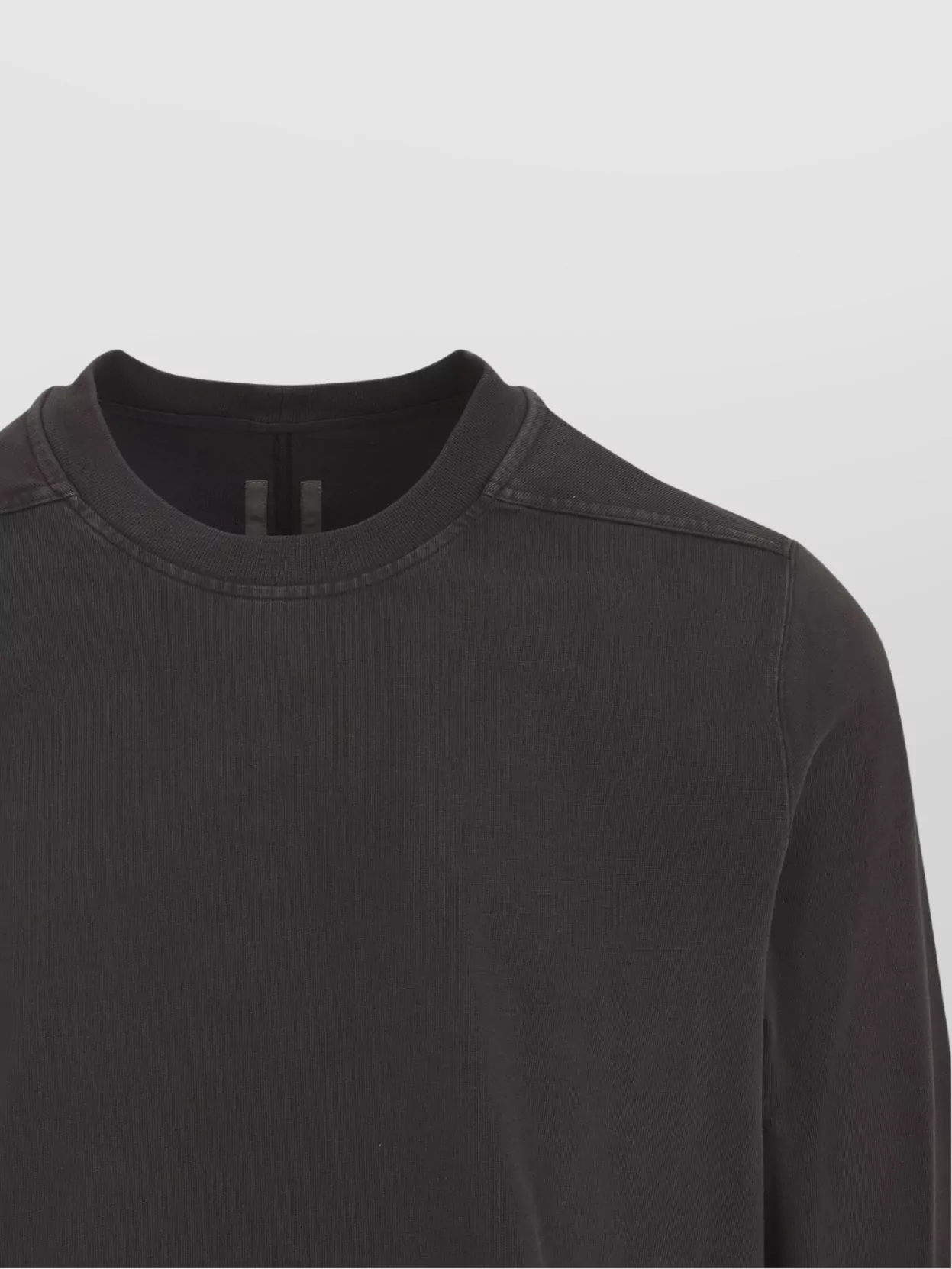 Rick Owens Drkshdw Long Sleeve Crew Neck Sweatshirt With Side Tie