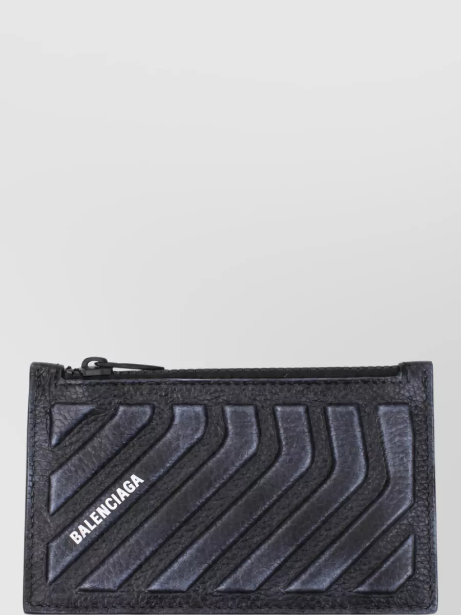 Balenciaga leather coin keychain