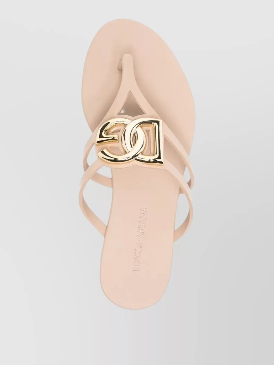 Dolce&Gabbana Dg Logo Rubber Beachwear Flat Sandals
