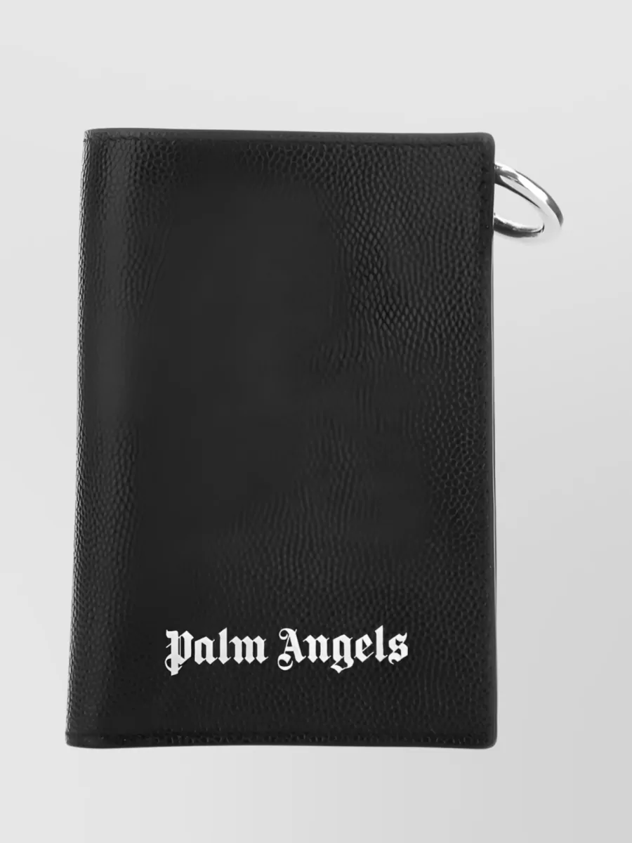 Shop Palm Angels Folding Chain-link Card Holder In Black