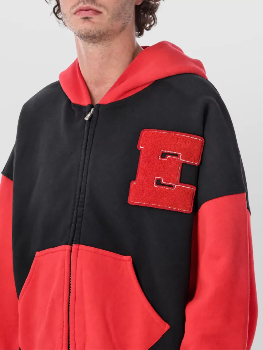 Erl Cotton Varsity Zip Hoodie