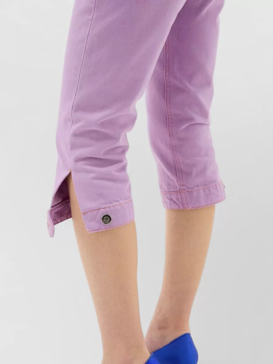 Versace Cotton Regular-Waist Capri Jeans