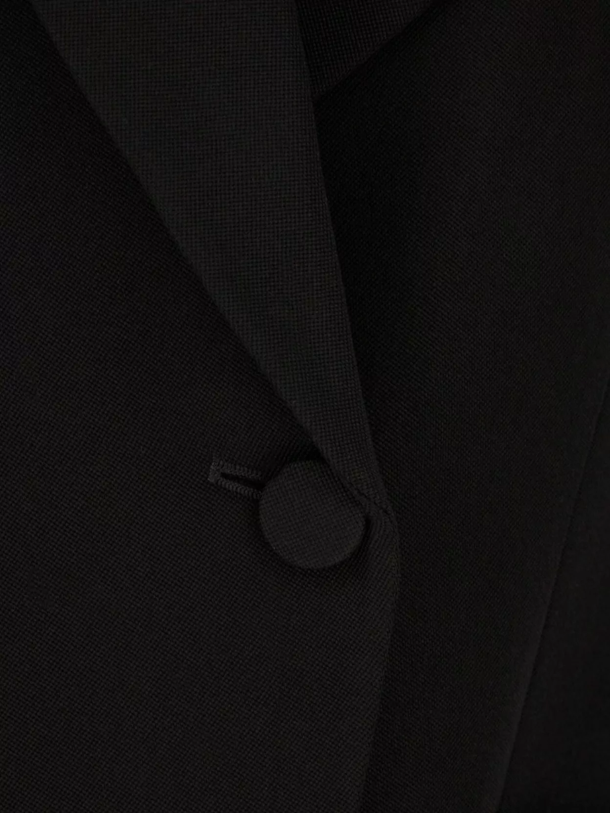 Valentino Wool Blazer With Notched Lapels And Back Vent In Black