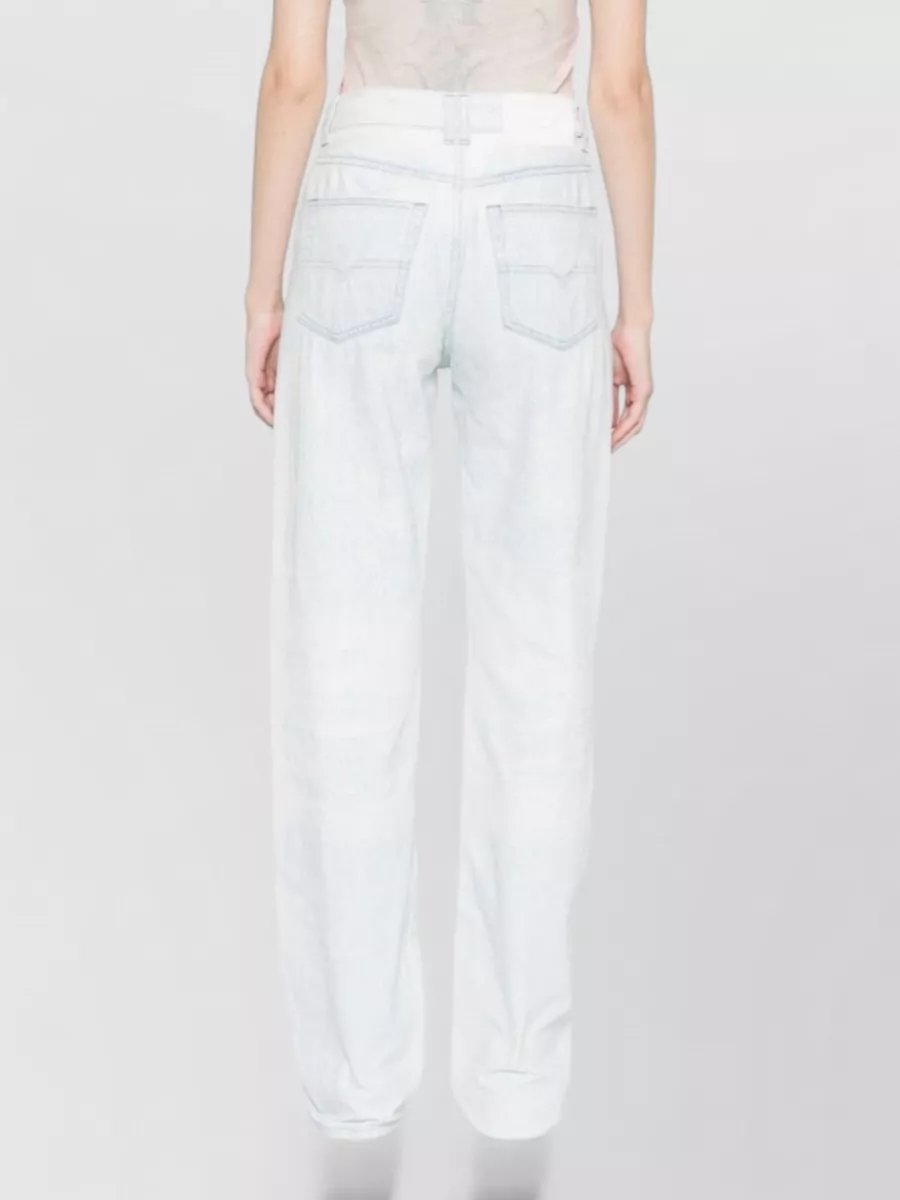 Diesel Denim High-Rise Straight-Leg Jeans