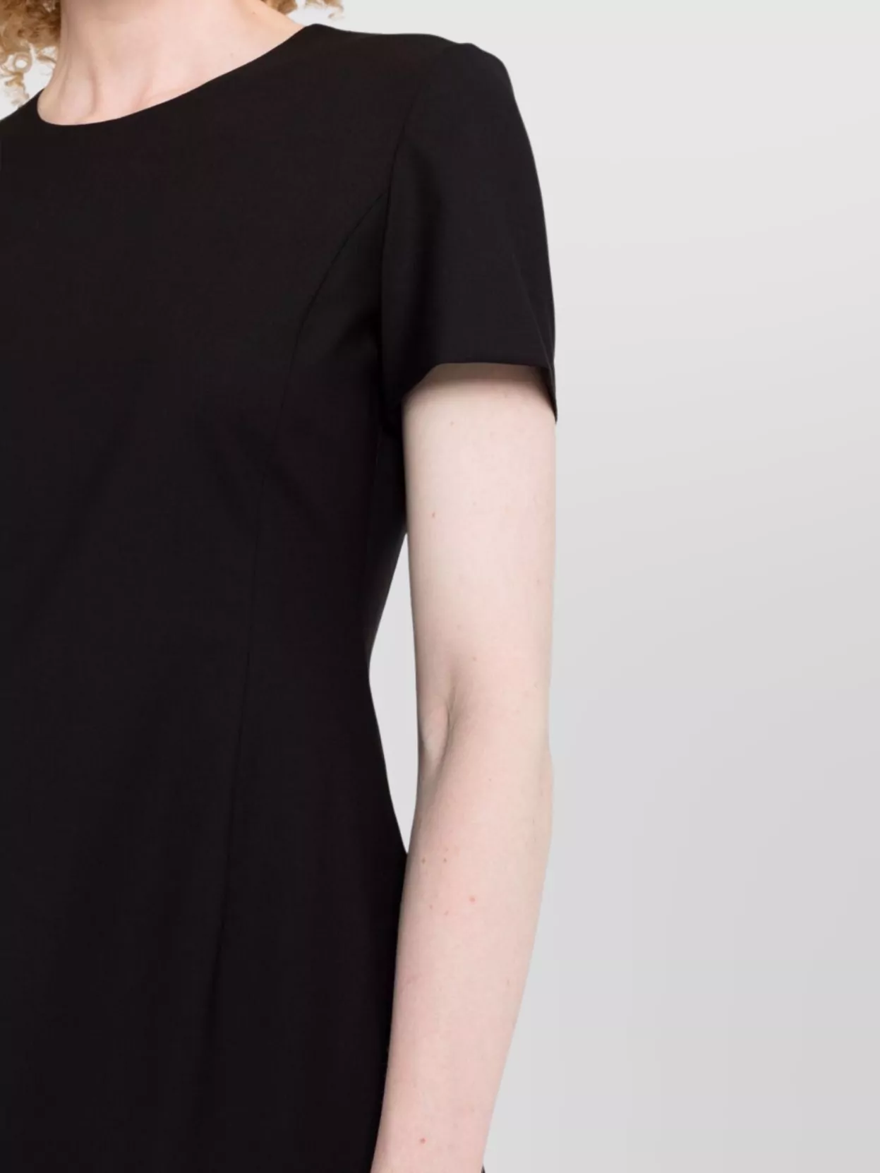 Theory Fitted Silhouette Mini Dress With Short Sleeves