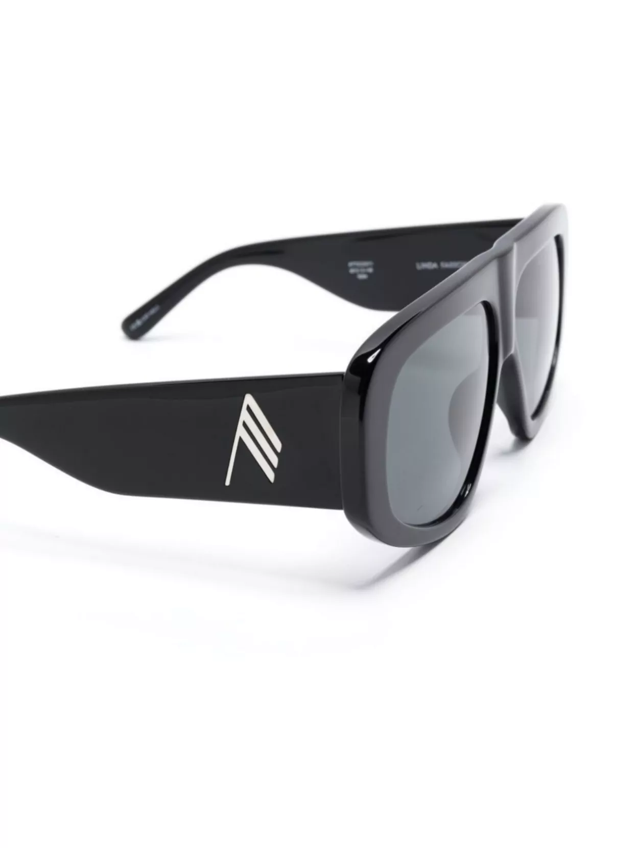 Attico Oversize Rectangular Sunglasses Thick Arms In Black
