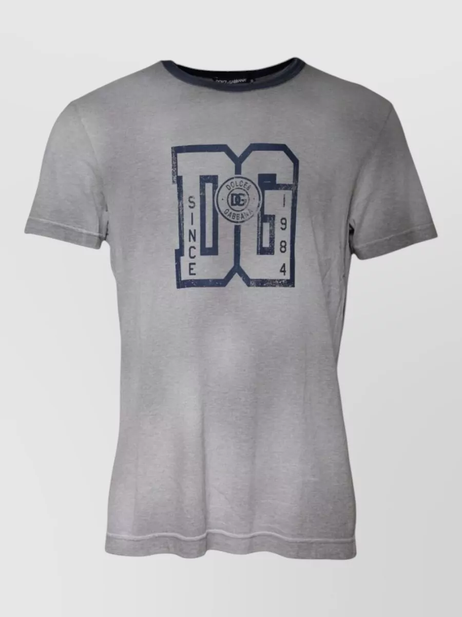 Dolce&Gabbana Logo print cotton crew neck t-shirt