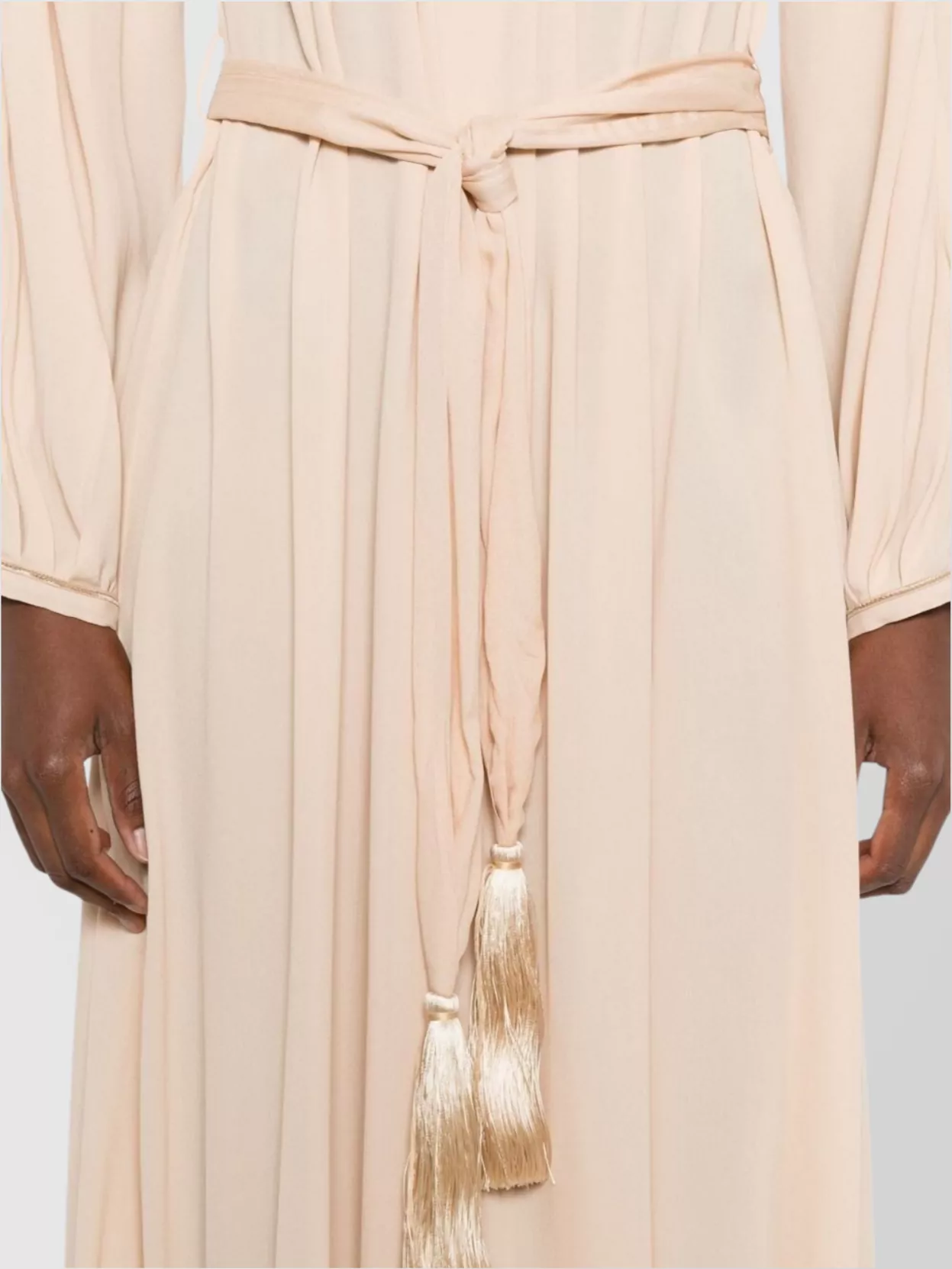 Forte Forte Long Dress With Pleated Design And Belt