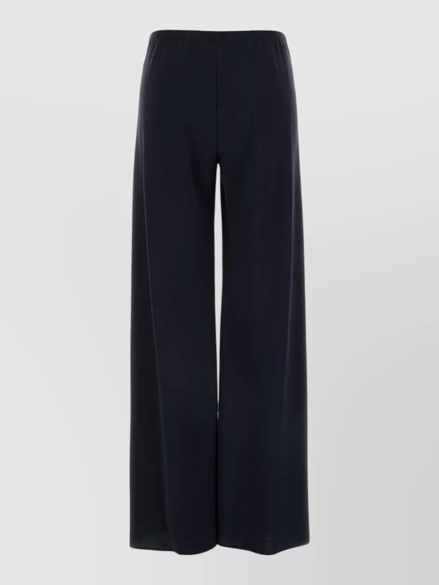 The Row Gala Wide Leg Tailored Cady Trousers In Blue