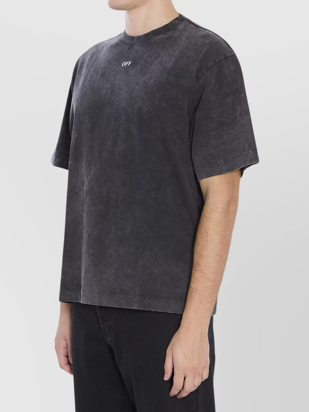 Off-White T-Shirt Featuring Bold Graphic Print
