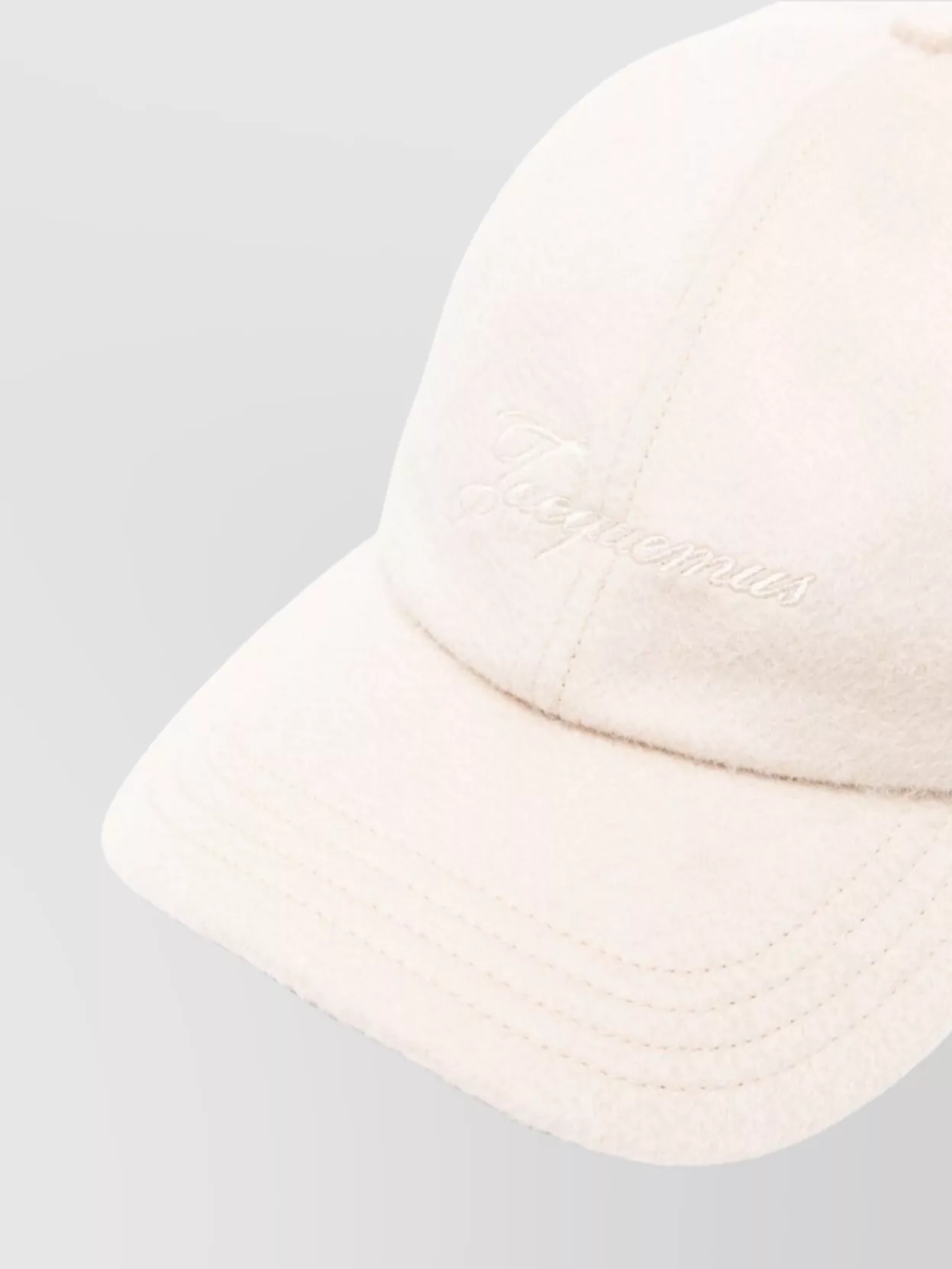 Jacquemus Cashmere Six-Panel Curved Brim Hat