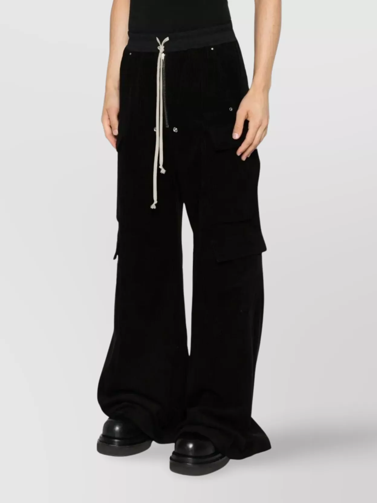 Rick Owens Cargo Trousers With Drawstring And Pockets