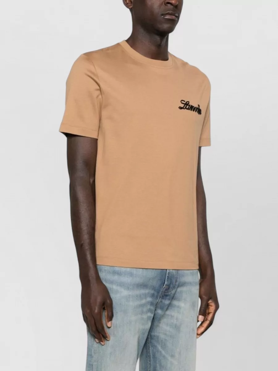 Lanvin Crew Neck Jersey T Shirt Short Sleeves