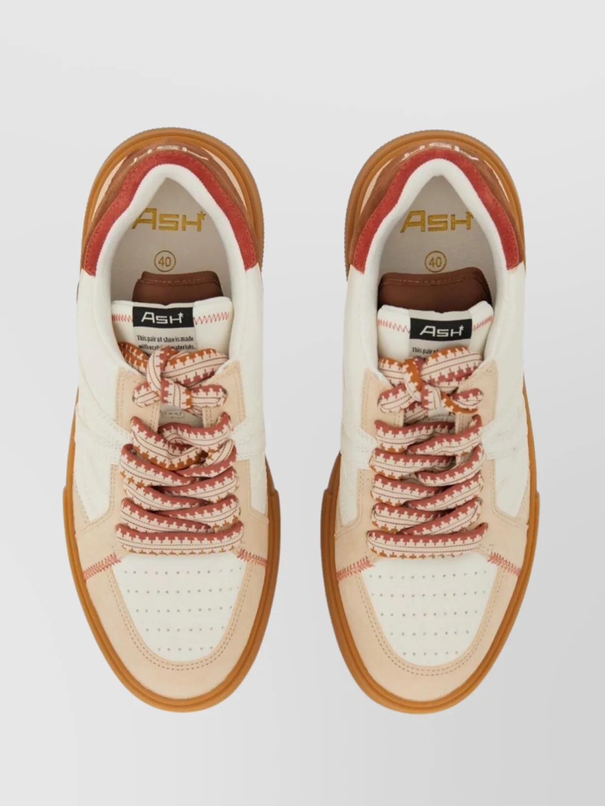 Ash Logo Embossed Sneaker Featuring Perforated Detailing In Multi