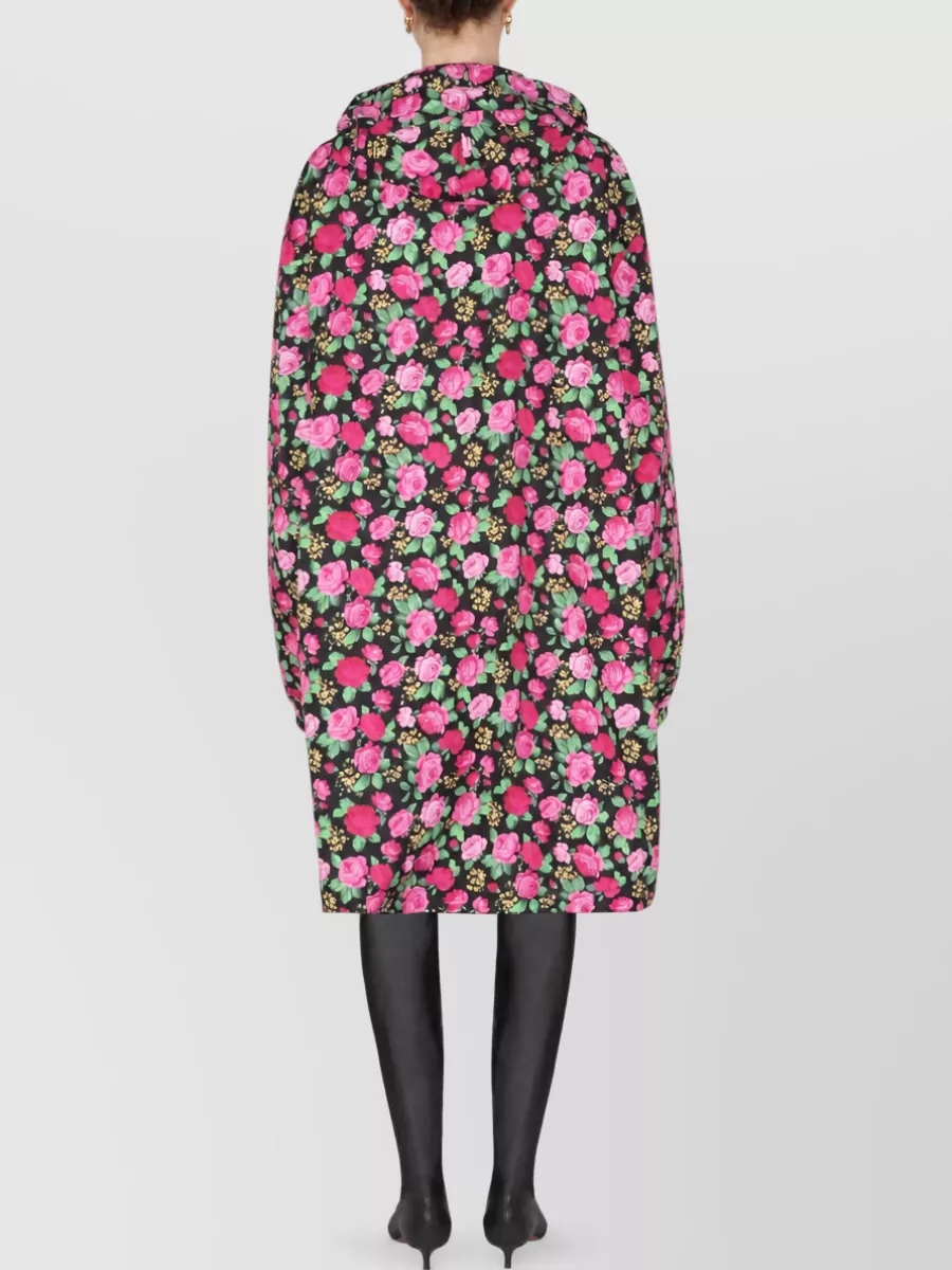 Balenciaga Floral-Print Fitted Jacket