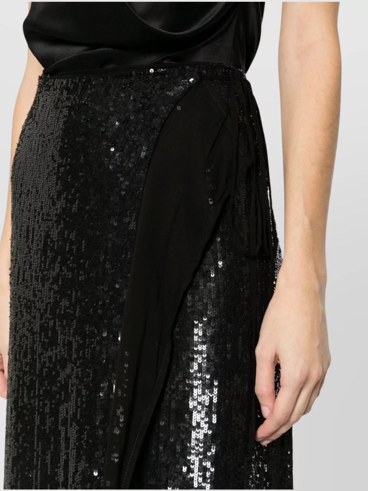 P.a.r.o.s.h Sequin Embellished Wraparound Skirt