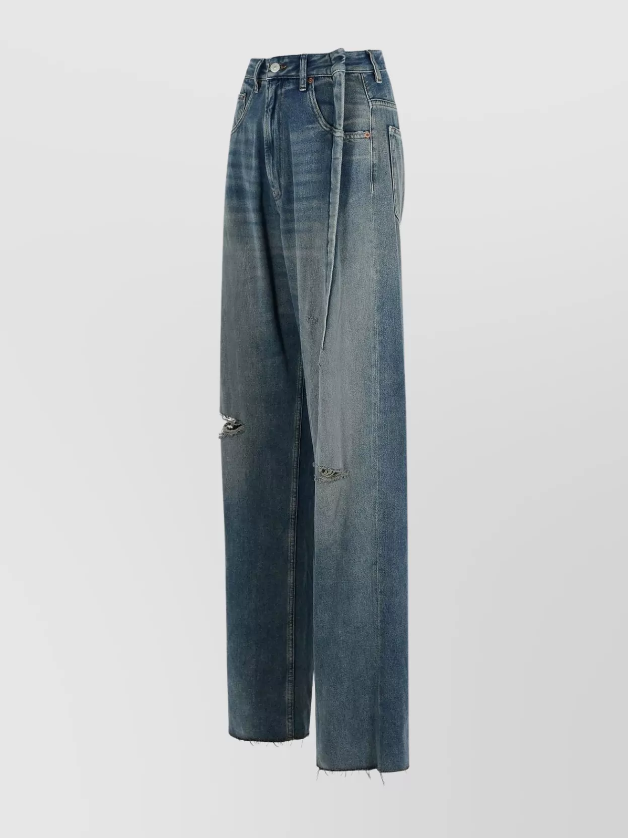 Mm6 Maison Margiela Denim Jeans Distressed Frayed Hem