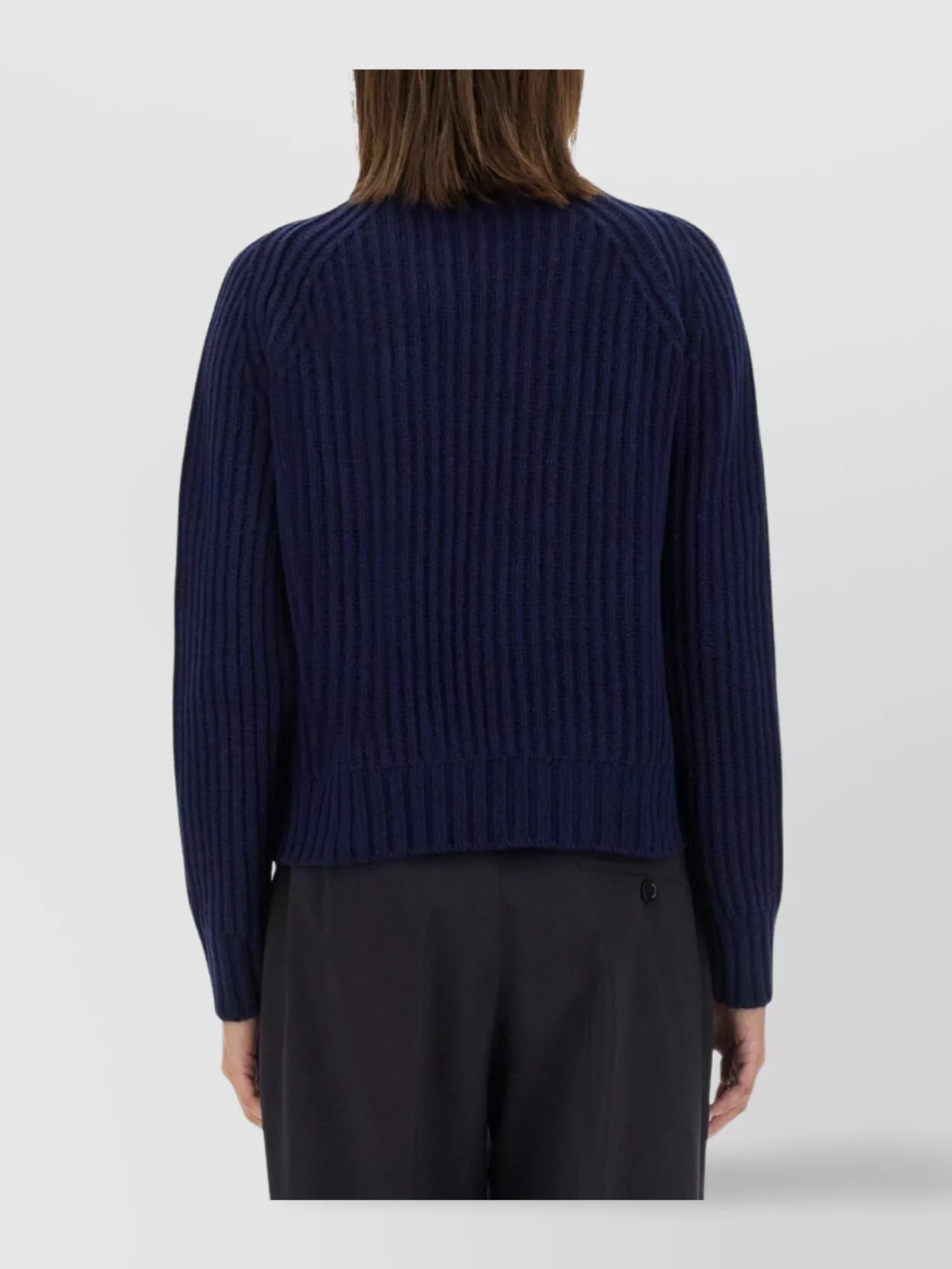 Aspesi Ribbed Wool Jersey With Modern Cropped Silhouette