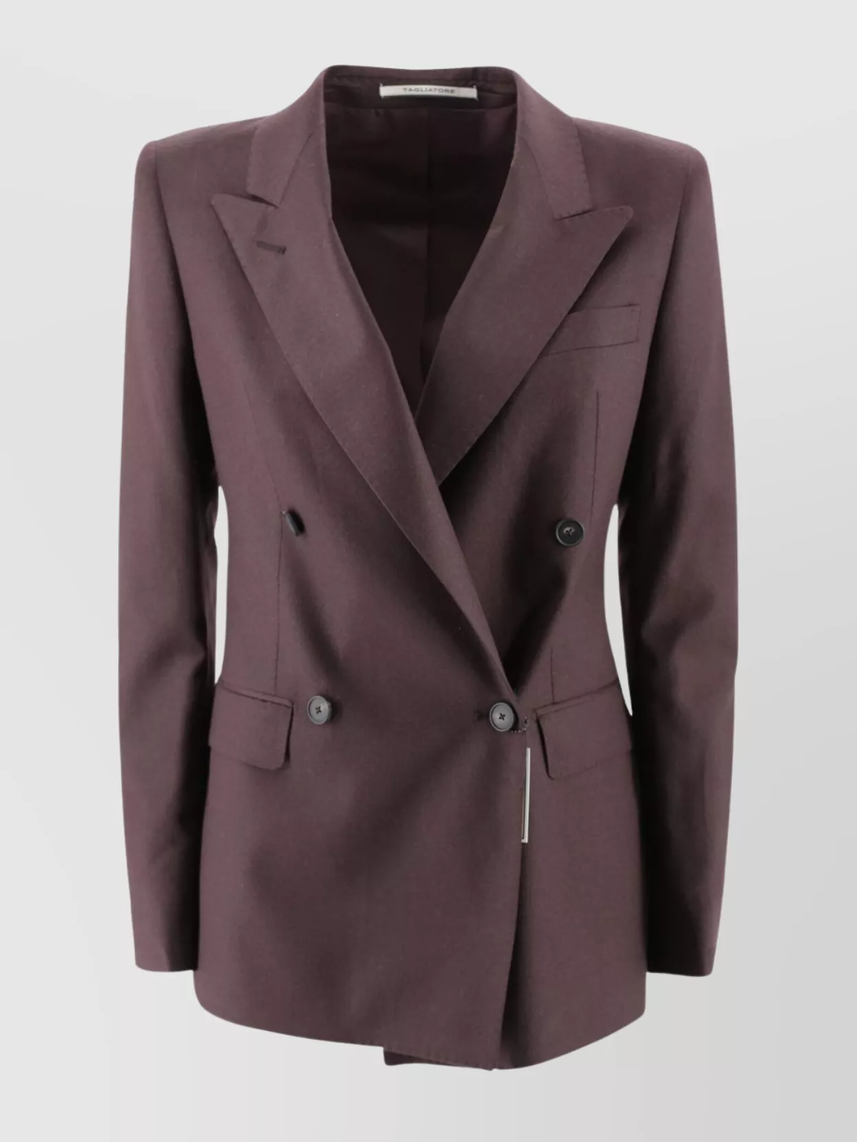 Tagliatore Tailored Jacket With Back Vent And Flap Pockets In Brown