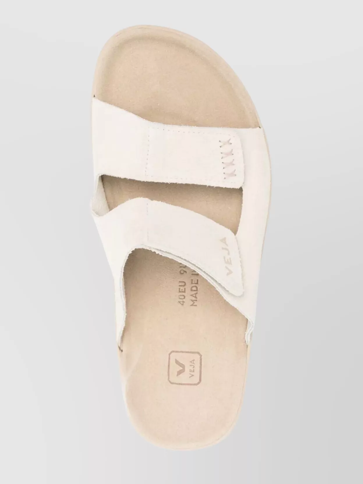 Veja Full Leather Slippers Open Toe Textured Sole