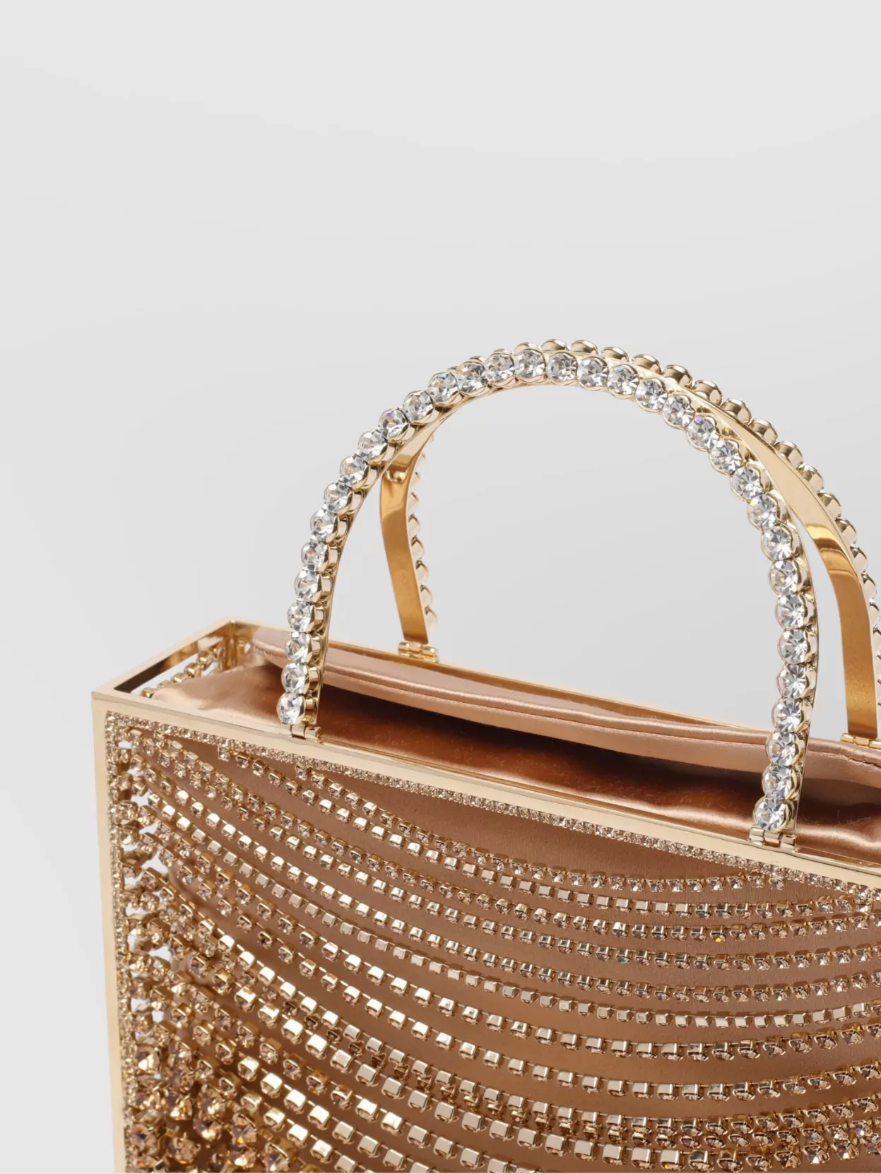 Benedetta Bruzziches Crystal Embellished Metallic Tote Bag