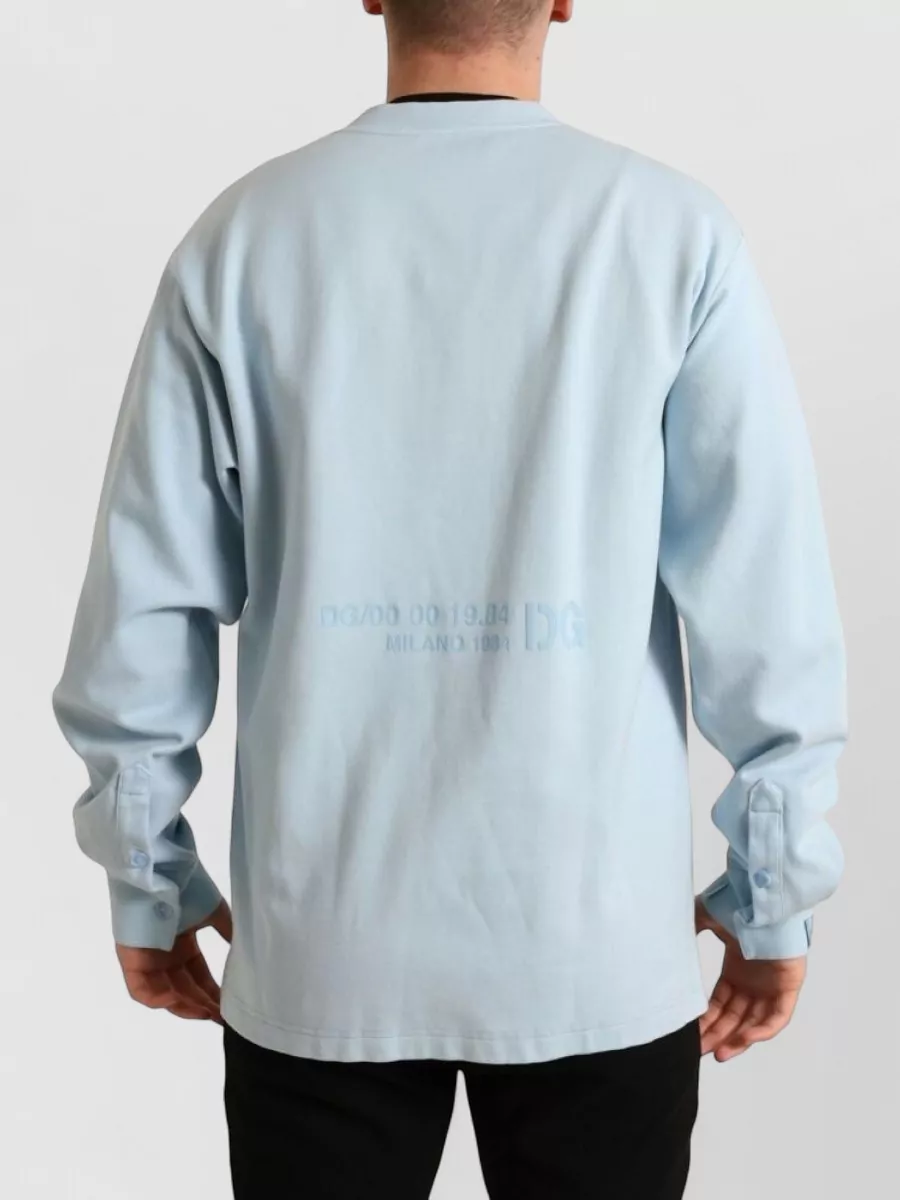 Dolce&Gabbana Cotton Henley Long-Sleeve Pullover Sweater