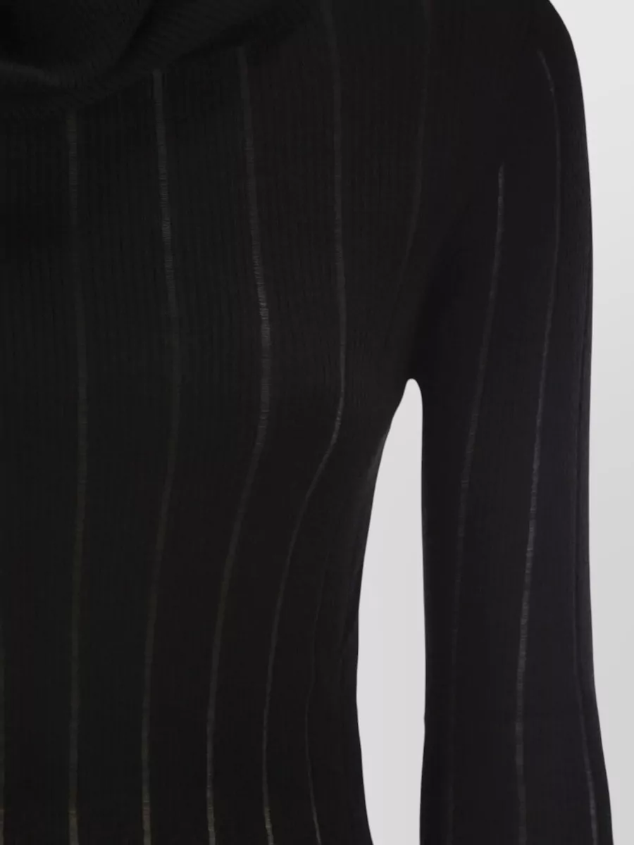S Max Mara Silk Wool Embroidered Turtleneck Sweater