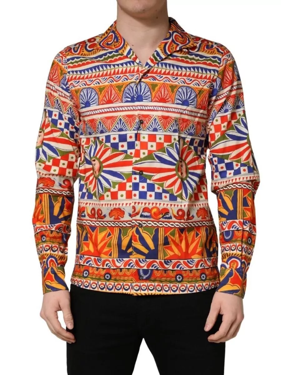 Dolce&Gabbana Cotton Printed Polo Shirt