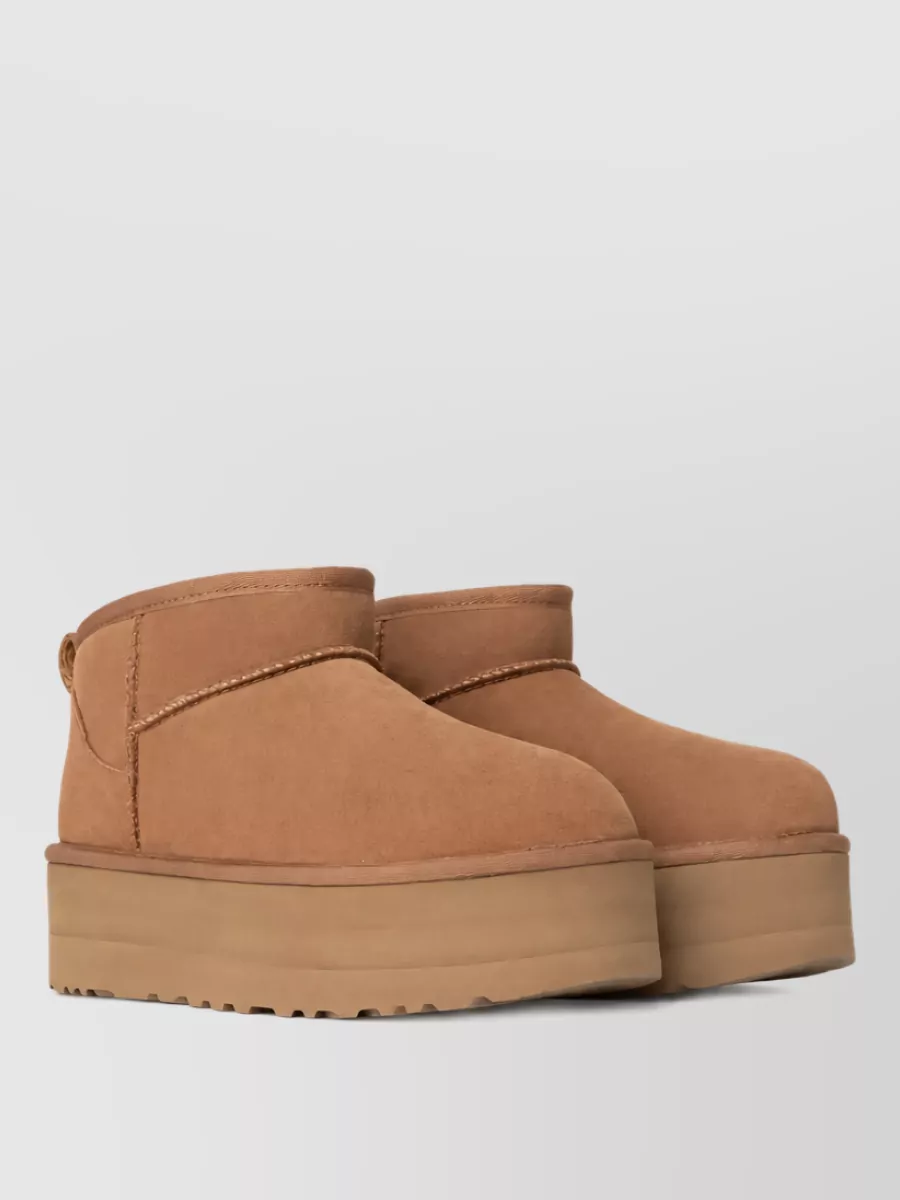 Ugg suede classic ultra mini platform ankle boots