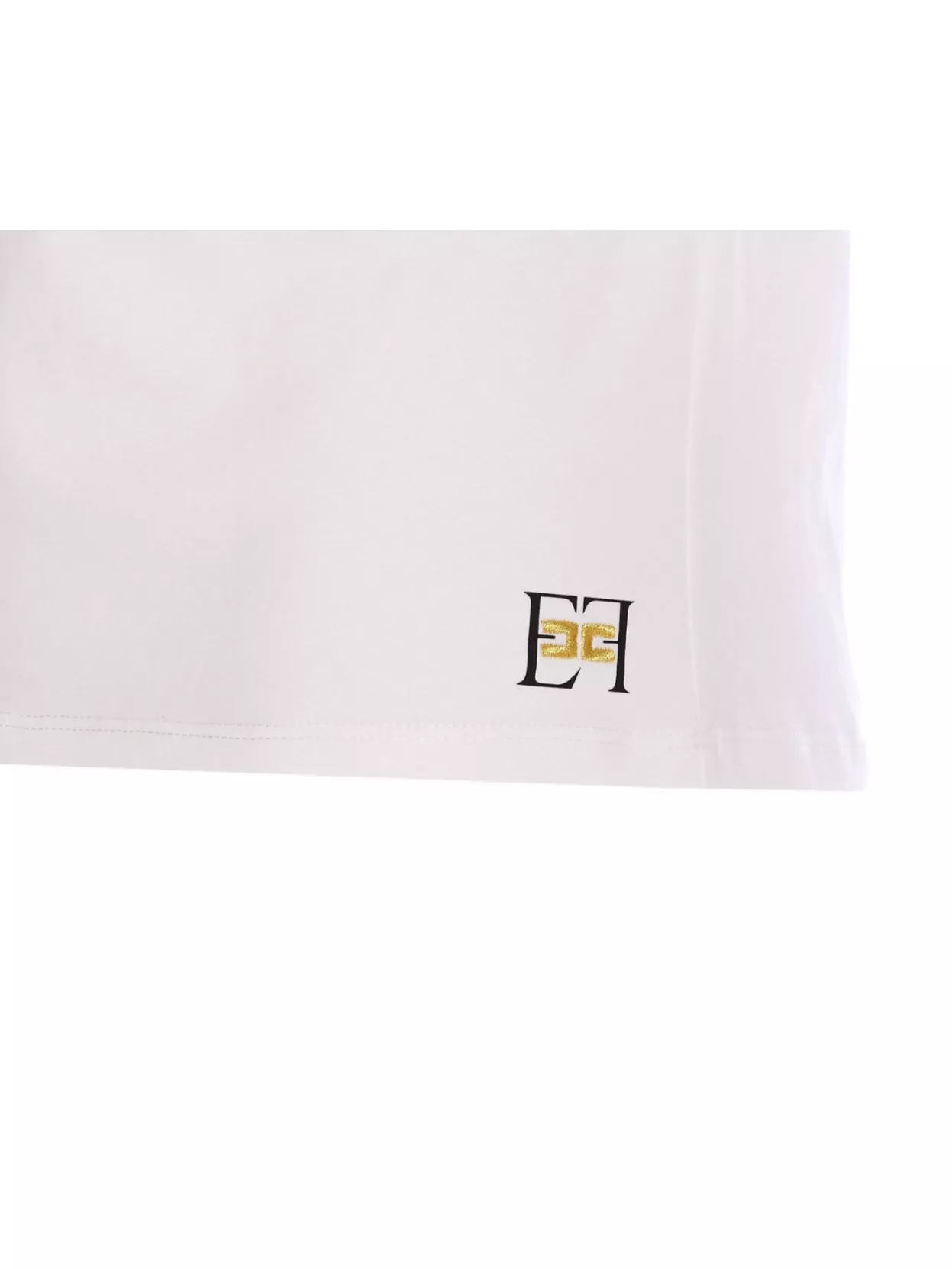 Elisabetta Franchi Crewneck T-shirt With Safety Pin Detail