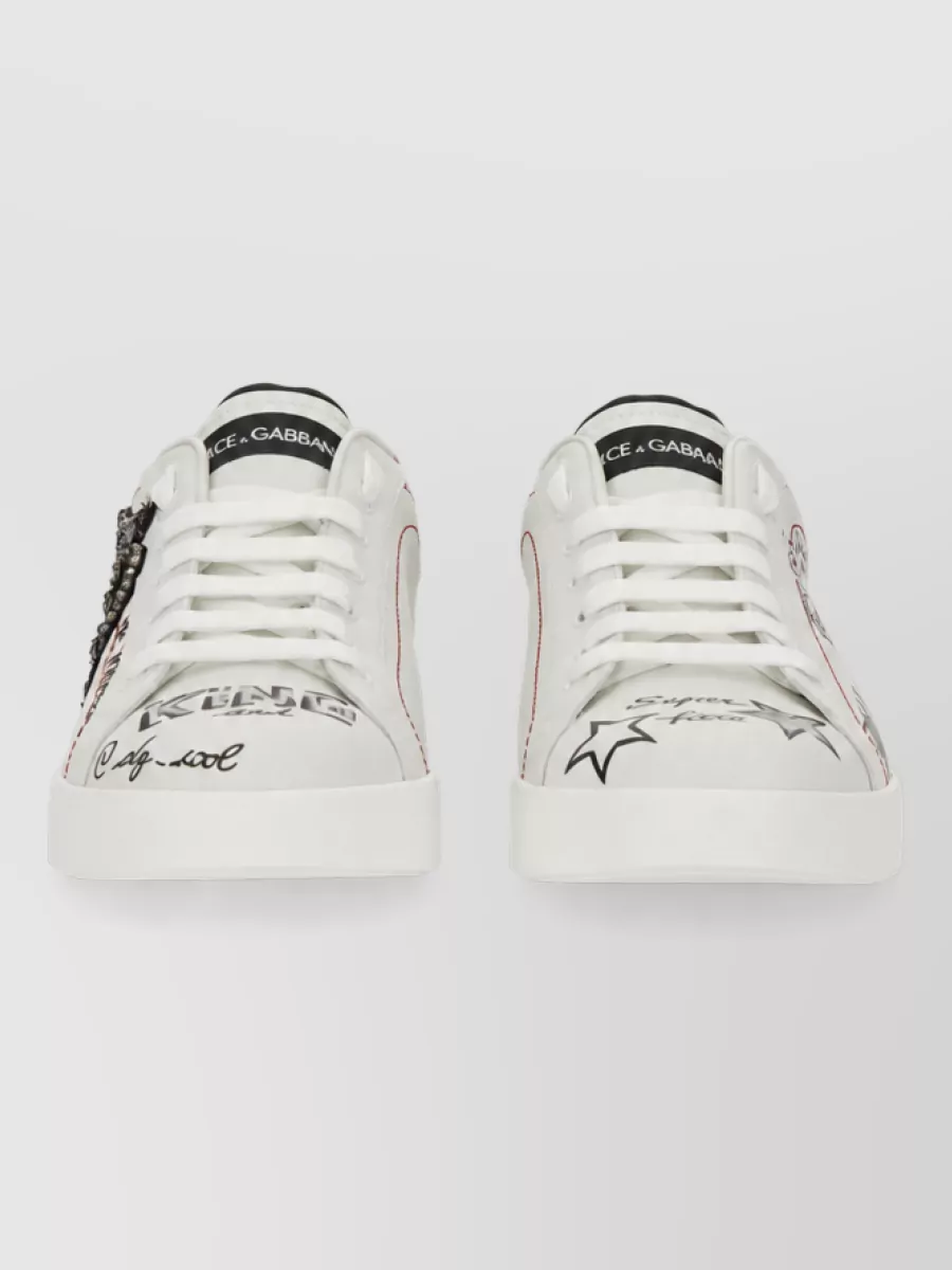 Dolce&Gabbana Leather Portofino Low-Top Sneakers
