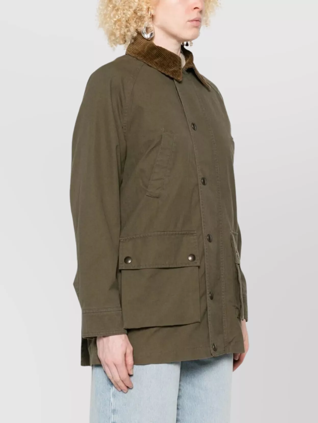 Polo Ralph Lauren Cotton Workwear Jacket Corduroy Collar Front Pockets