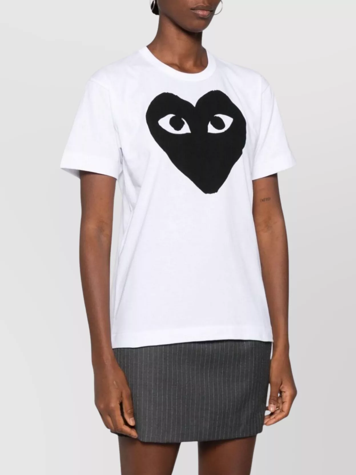 Comme Des Garçons Heart Logo Cotton T-Shirt