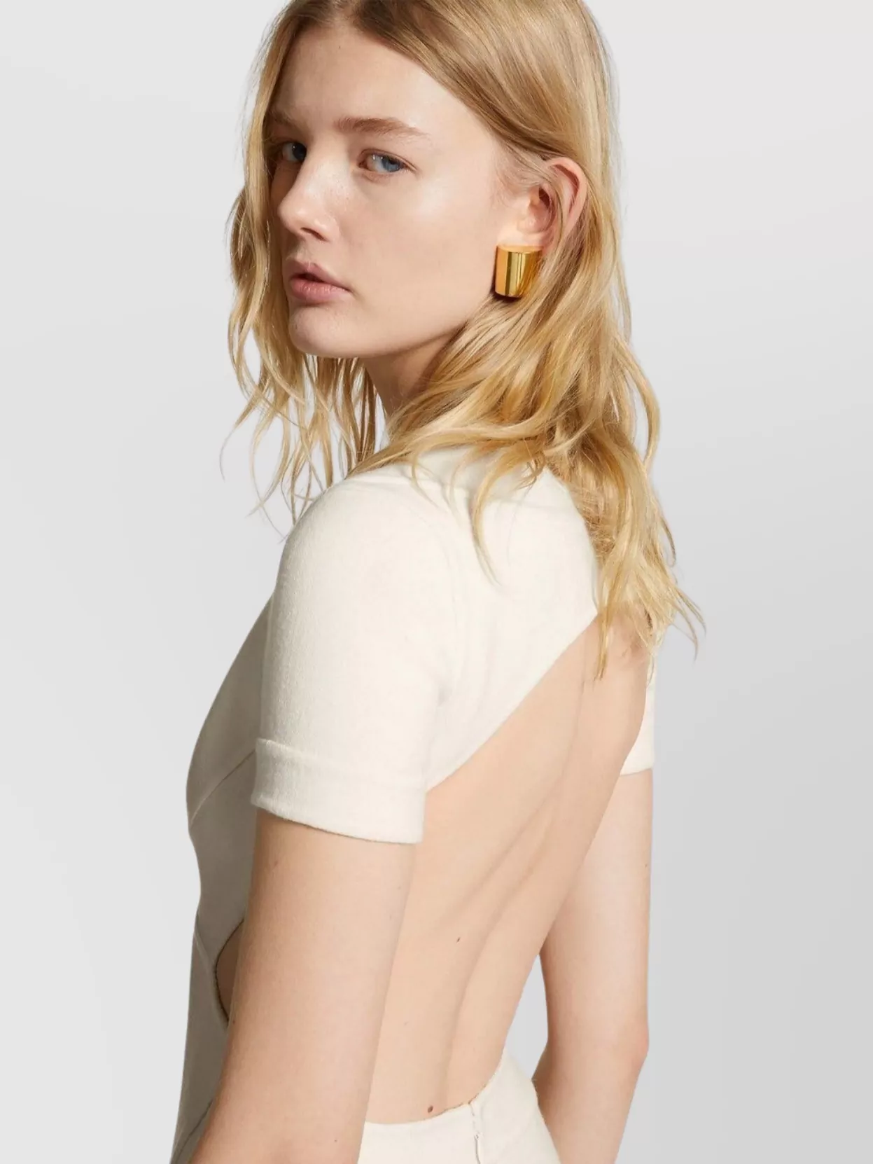 Dsquared2 Mini Dress With Open Back And Short Sleeves