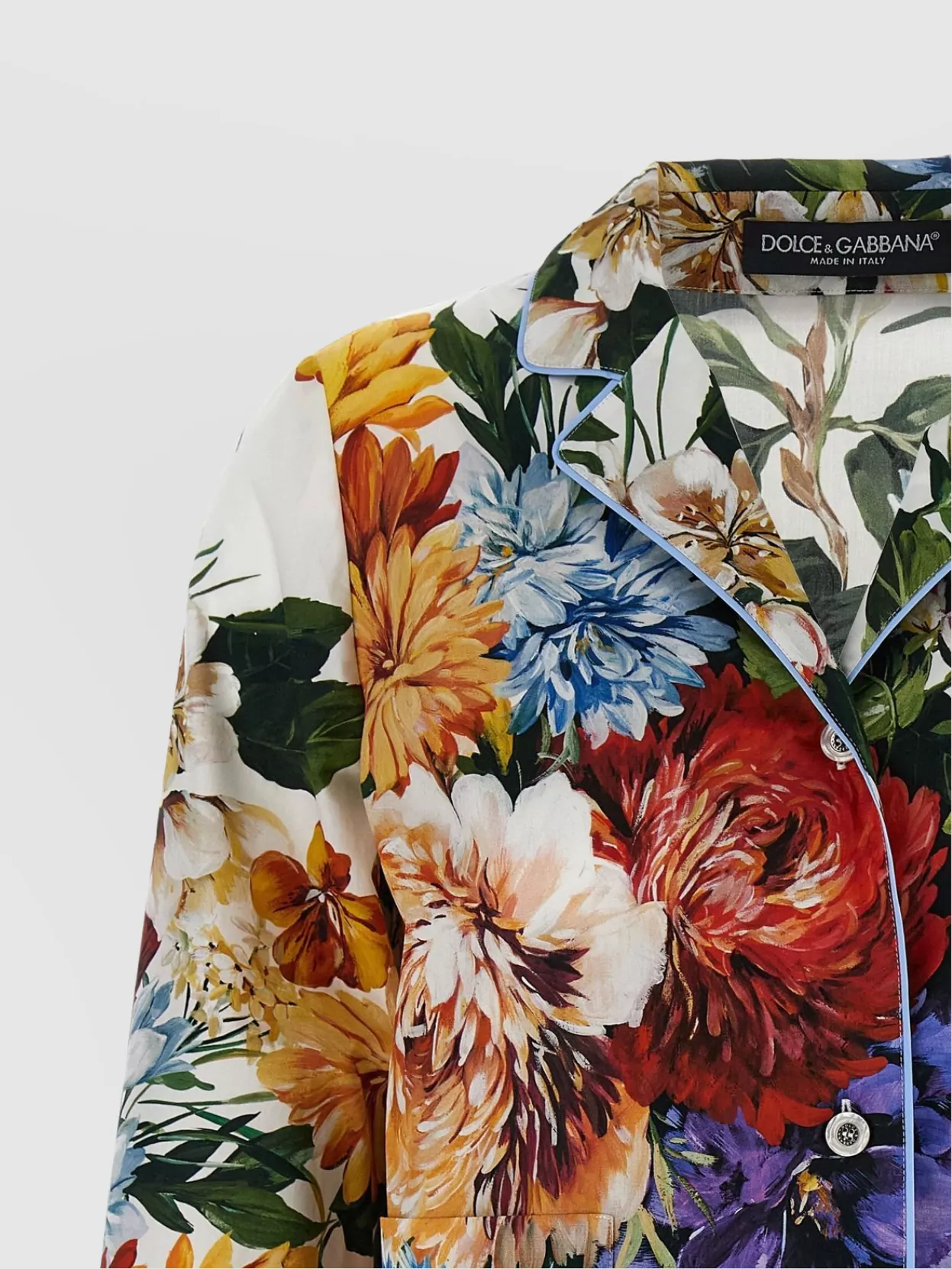 Dolce&Gabbana Floral Pattern Collared Neck Long Sleeves Shirt
