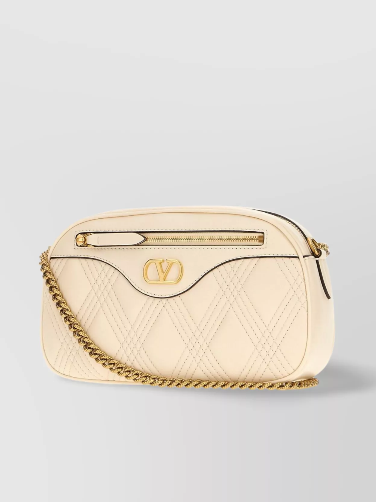 Valentino Quilted Leather Crossbody Bag With Chain Strap