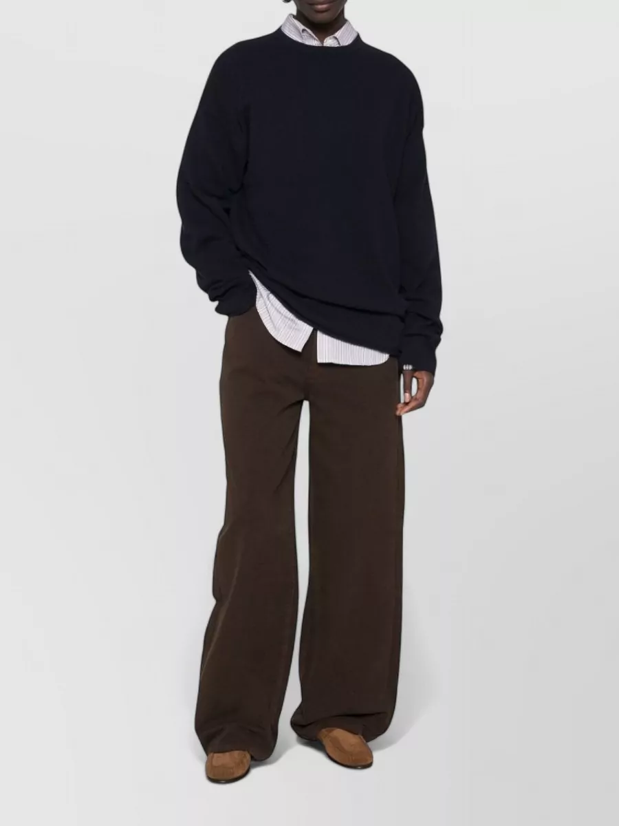 Extreme Cashmere Cashmere Ribbed Crewneck Sweatshirt