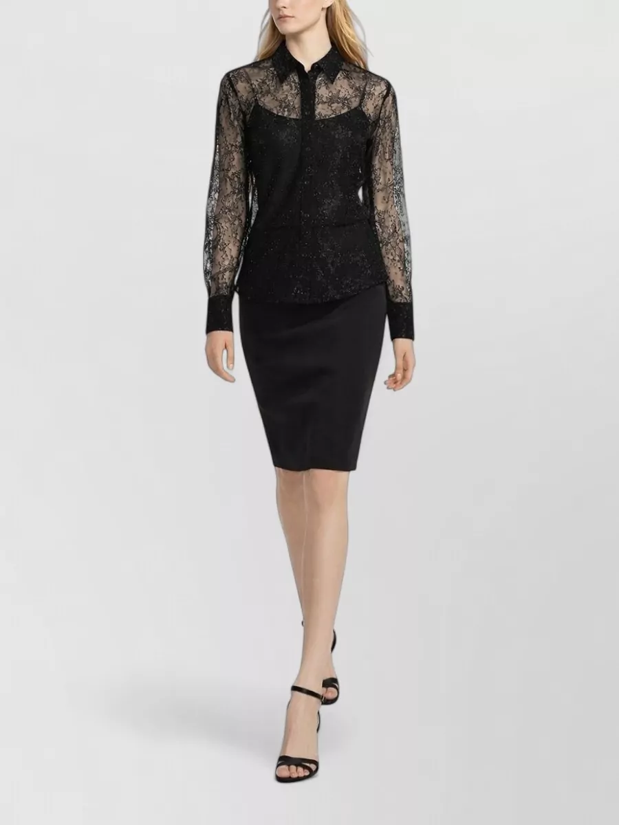 Nina Ricci Sequined Lace Shirt
