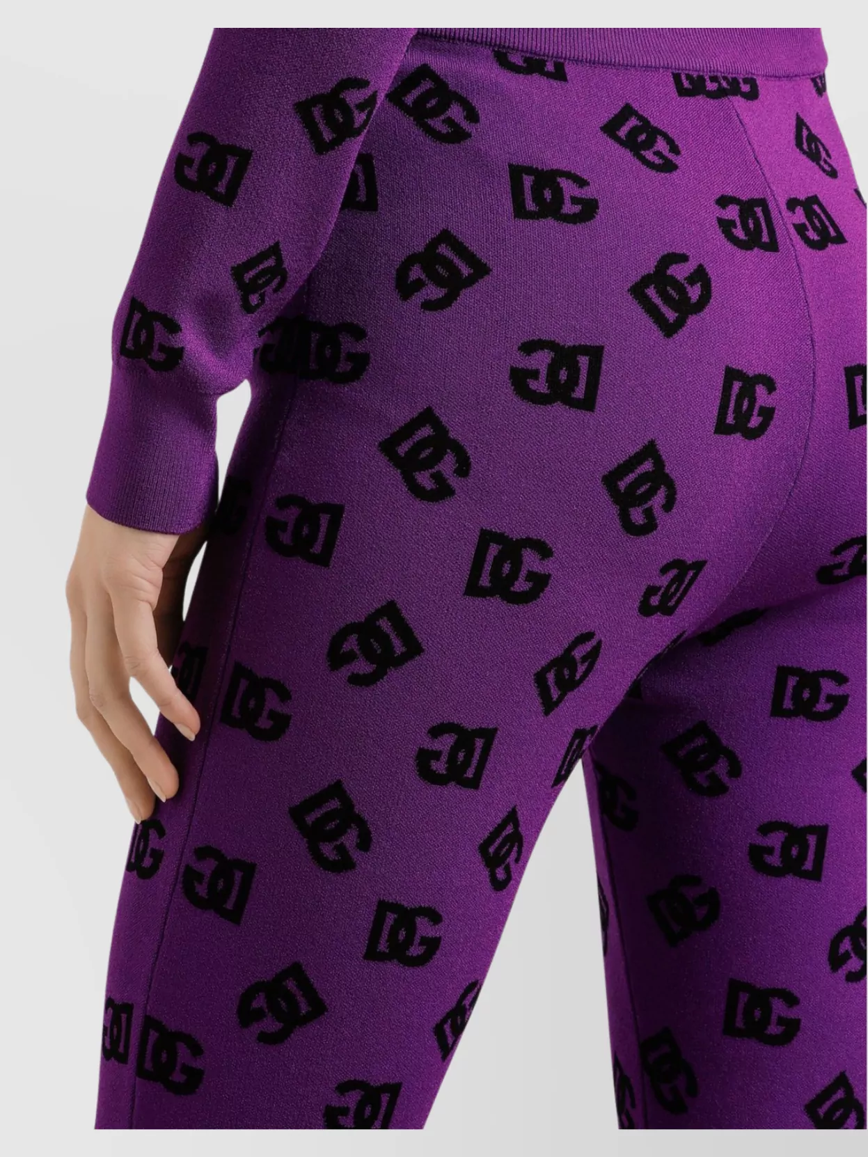Dolce&Gabbana Jacquard Leggings Elastic Waistband