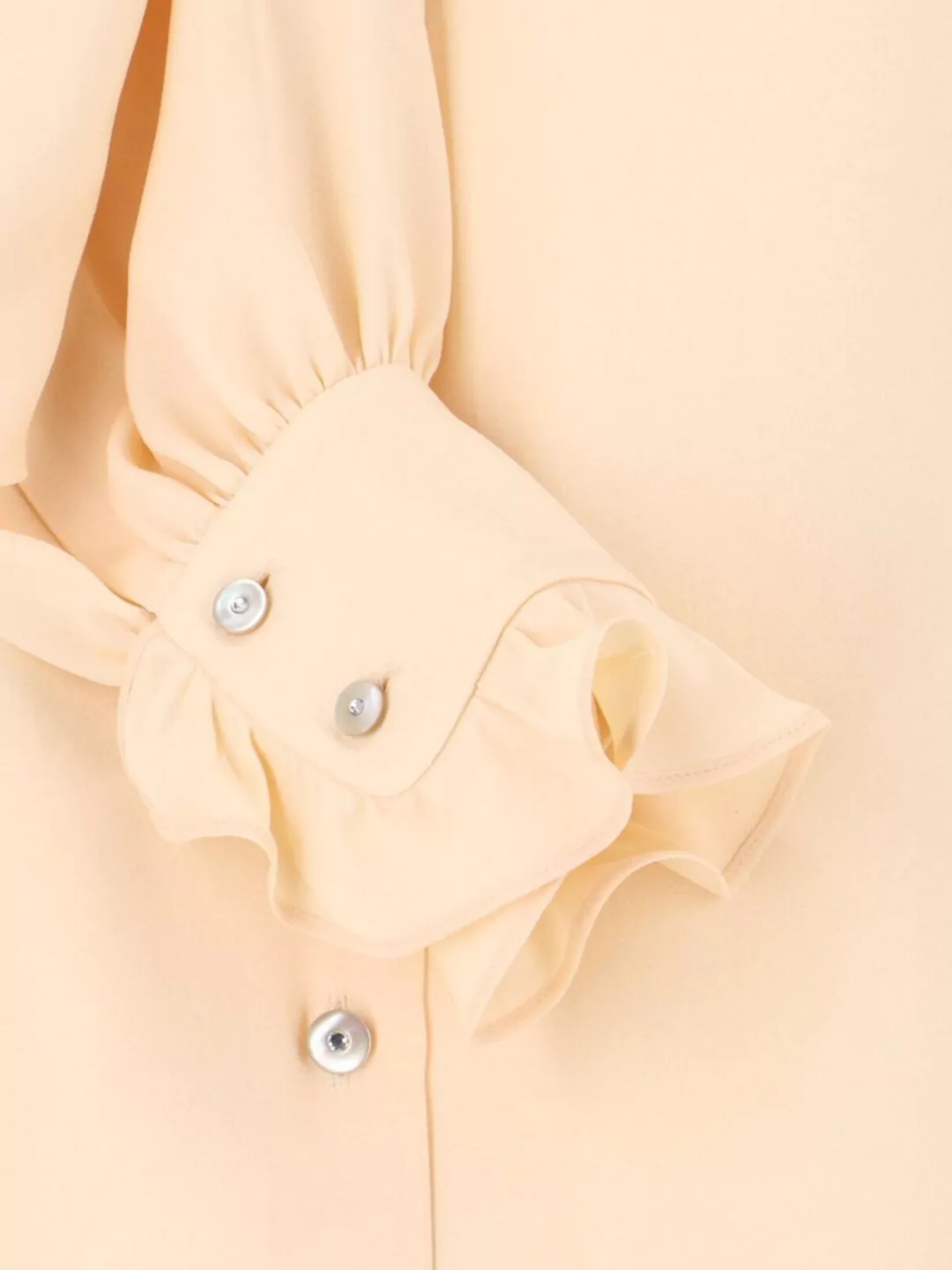 Valentino Long Sleeve Top Featuring Ruffled Collar And Cuffs