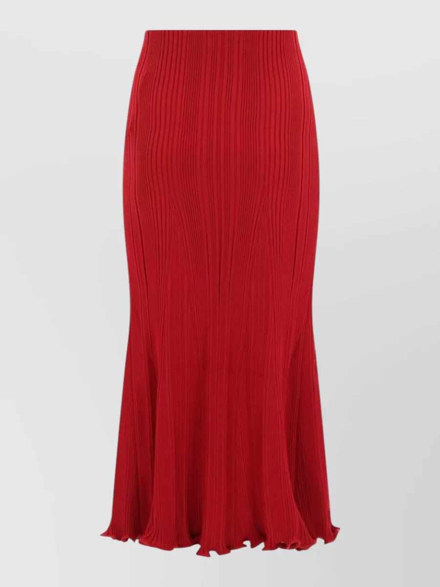 Self-Portrait viscose midi skirt