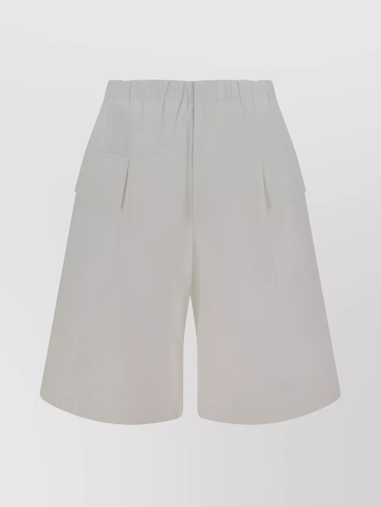 Jil Sander Cargo Pocket Wide Leg Trousers In White