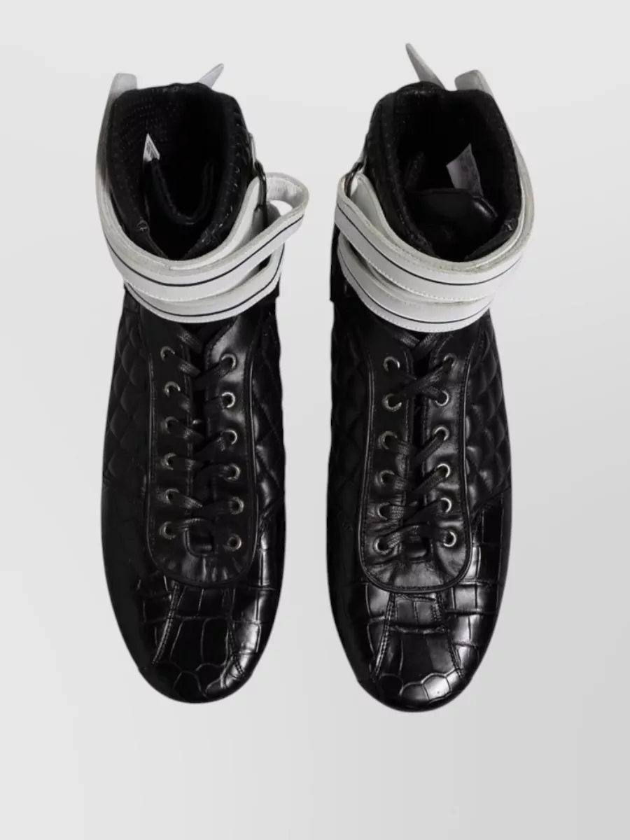 Dolce&Gabbana Quilted Leather High Top Sneakers